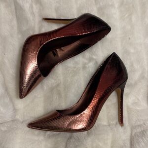 Aldo Metallic Ombré Rose Gold Pointed-Toe Stiletto Pumps